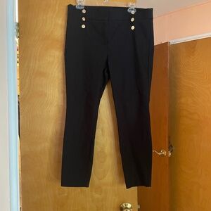 LOFT Petites, Marisa Dress Pants, Navy blue with Gold Buttons,  Size 12P